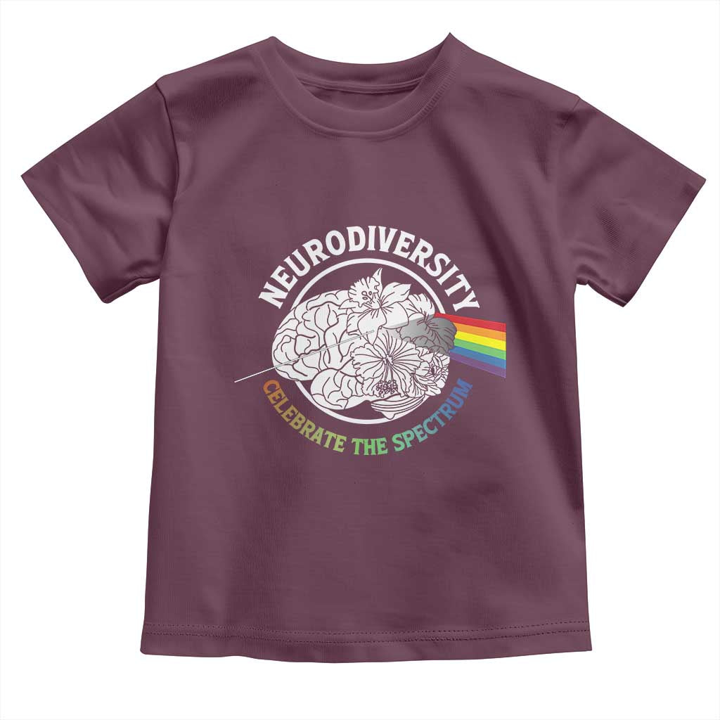 Neurodiversity Celebrate The Spectrum Toddler T Shirt Brain Autism Awareness ASD ADHD