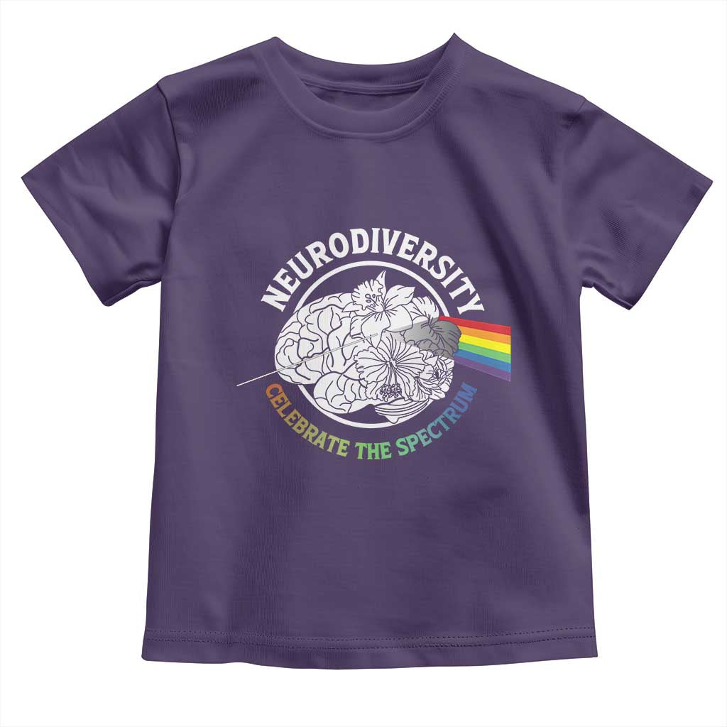 Neurodiversity Celebrate The Spectrum Toddler T Shirt Brain Autism Awareness ASD ADHD