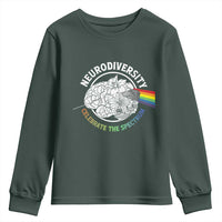 Neurodiversity Celebrate The Spectrum Youth Sweatshirt Brain Autism Awareness ASD ADHD