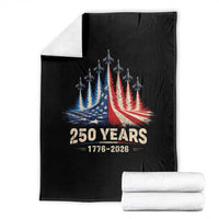 250 Years American 1776 2026 Throw Blanket USA 250th Anniversary 4th of July US Flag Jets
