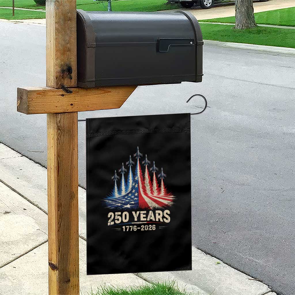 250 Years American 1776 2026 Garden Flag USA 250th Anniversary 4th of July US Flag Jets