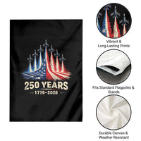 250 Years American 1776 2026 Garden Flag USA 250th Anniversary 4th of July US Flag Jets