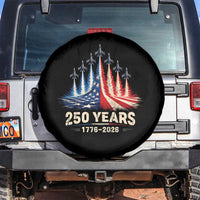 250 Years American 1776 2026 Spare Tire Cover USA 250th Anniversary 4th of July US Flag Jets
