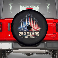 250 Years American 1776 2026 Spare Tire Cover USA 250th Anniversary 4th of July US Flag Jets