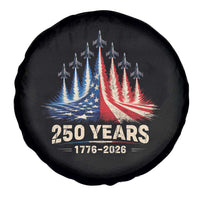 250 Years American 1776 2026 Spare Tire Cover USA 250th Anniversary 4th of July US Flag Jets