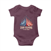 250 Years American 1776 2026 Baby Onesie USA 250th Anniversary 4th of July US Flag Jets