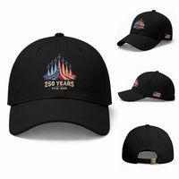 250 Years American 1776 2026 Baseball Cap USA 250th Anniversary 4th of July US Flag Jets
