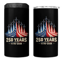250 Years American 1776 2026 4 in 1 Can Cooler Tumbler USA 250th Anniversary 4th of July US Flag Jets
