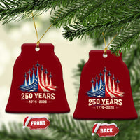 250 Years American 1776 2026 Ceramic Ornament USA 250th Anniversary 4th of July US Flag Jets
