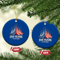 250 Years American 1776 2026 Ceramic Ornament USA 250th Anniversary 4th of July US Flag Jets