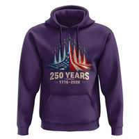 250 Years American 1776 2026 Hoodie USA 250th Anniversary 4th of July US Flag Jets