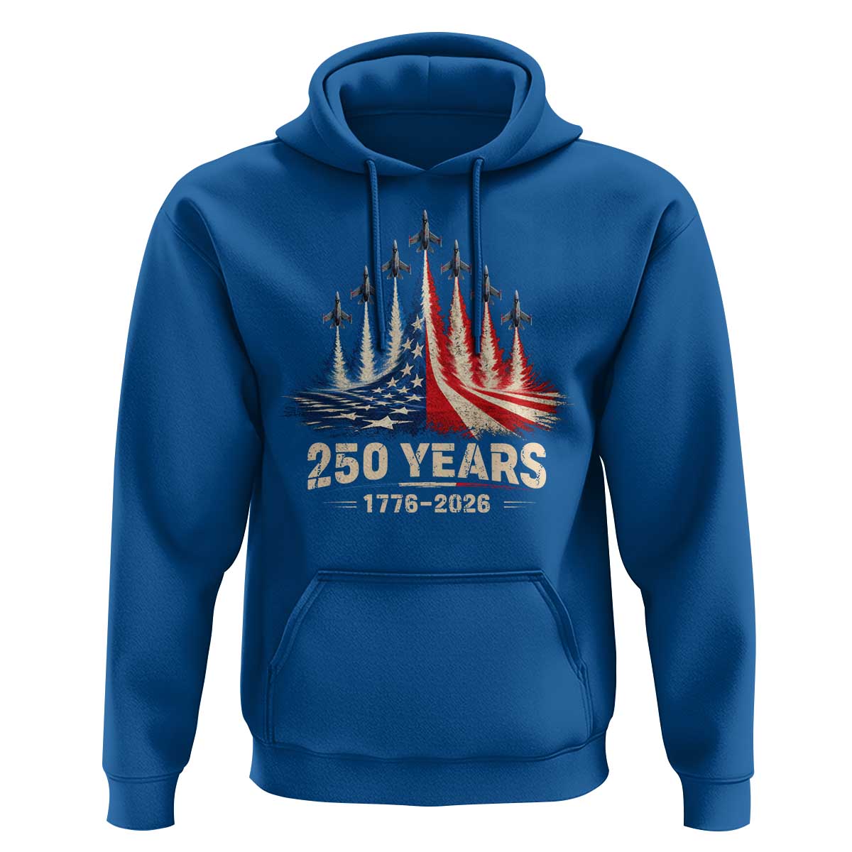 250 Years American 1776 2026 Hoodie USA 250th Anniversary 4th of July US Flag Jets