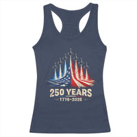 250 Years American 1776 2026 Racerback Tank Top USA 250th Anniversary 4th of July US Flag Jets
