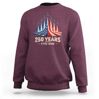 250 Years American 1776 2026 Sweatshirt USA 250th Anniversary 4th of July US Flag Jets