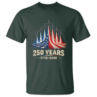 250 Years American 1776 2026 T Shirt USA 250th Anniversary 4th of July US Flag Jets