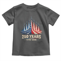 250 Years American 1776 2026 Toddler T Shirt USA 250th Anniversary 4th of July US Flag Jets