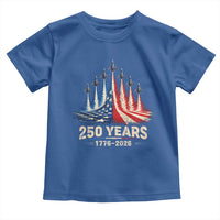 250 Years American 1776 2026 Toddler T Shirt USA 250th Anniversary 4th of July US Flag Jets
