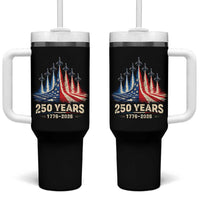 250 Years American 1776 2026 Tumbler With Handle USA 250th Anniversary 4th of July US Flag Jets