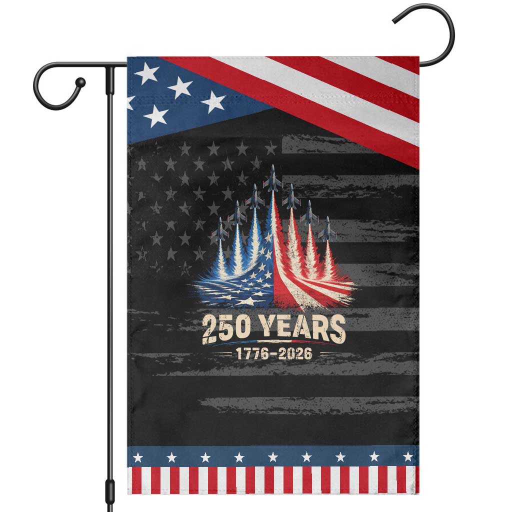 250 Years American 1776 2026 Garden Flag USA 250th Anniversary 4th of July US Flag Jets