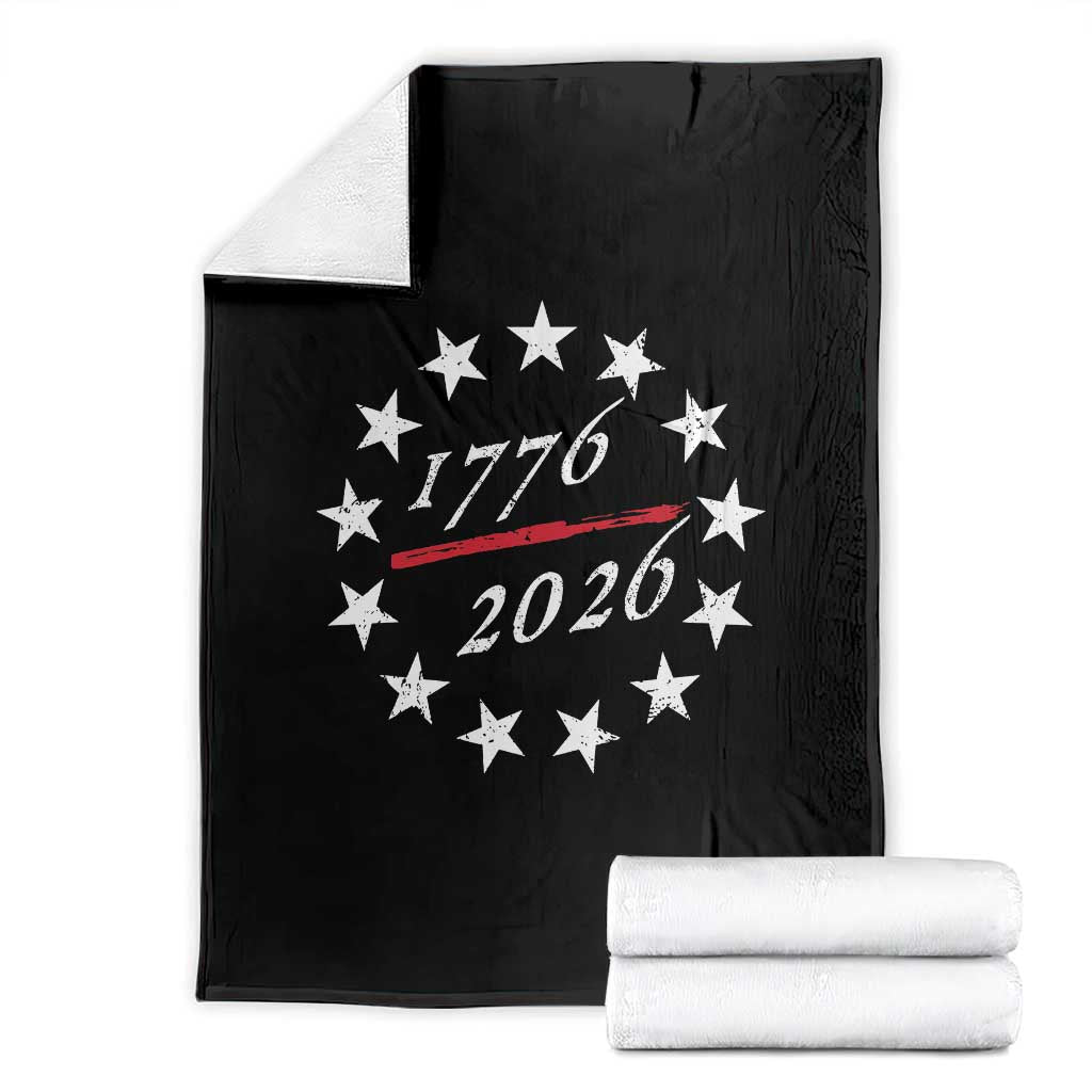 250 Years America Anniversary Throw Blanket 13 Stars 1776 2026 250th Independence Day