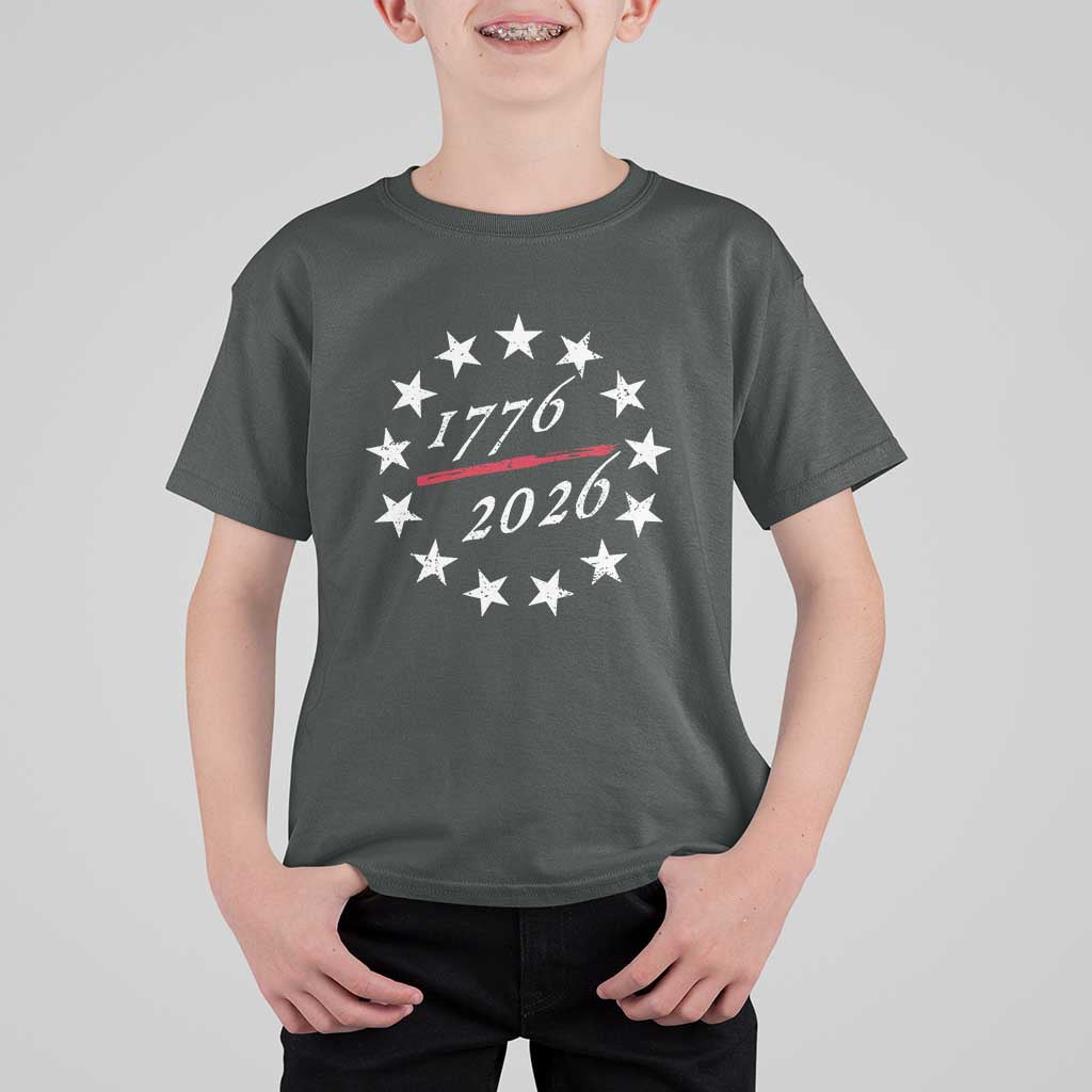 250 Years America Anniversary T Shirt For Kid 13 Stars 1776 2026 250th Independence Day