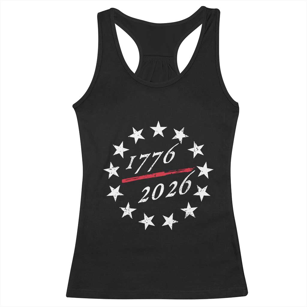 250 Years America Anniversary Racerback Tank Top 13 Stars 1776 2026 250th Independence Day