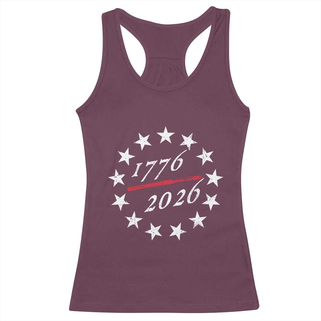 250 Years America Anniversary Racerback Tank Top 13 Stars 1776 2026 250th Independence Day