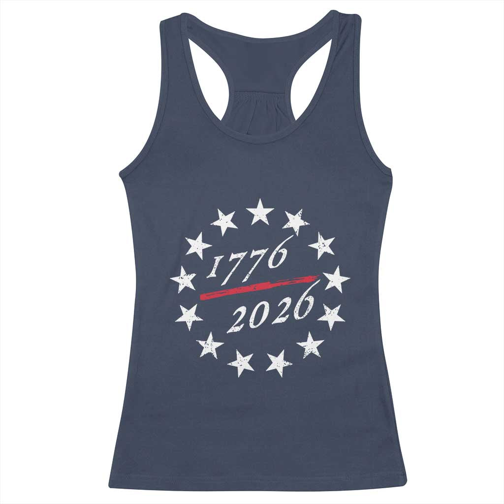 250 Years America Anniversary Racerback Tank Top 13 Stars 1776 2026 250th Independence Day