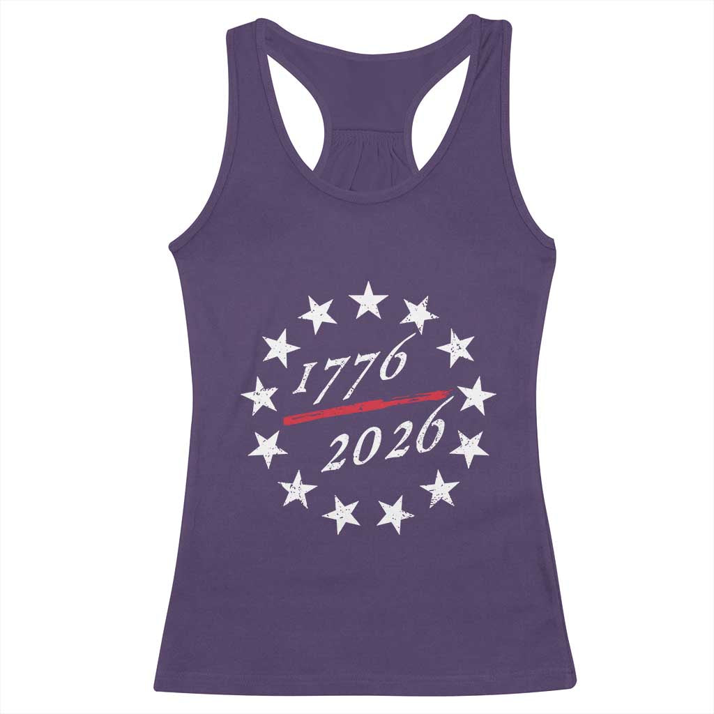 250 Years America Anniversary Racerback Tank Top 13 Stars 1776 2026 250th Independence Day