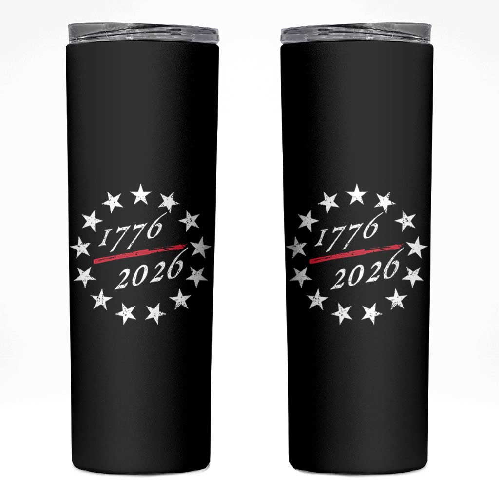 250 Years America Anniversary Skinny Tumbler 13 Stars 1776 2026 250th Independence Day