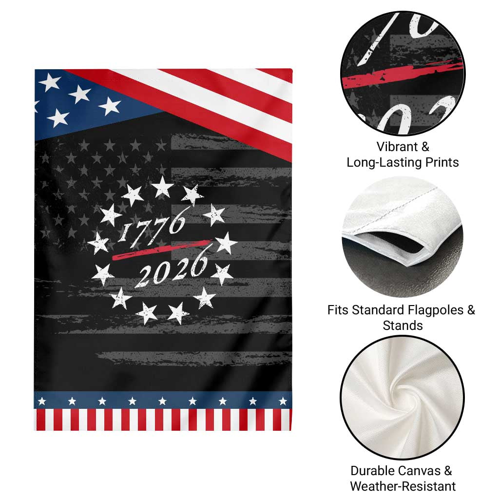 250 Years America Anniversary Garden Flag 13 Stars 1776 2026 250th Independence Day