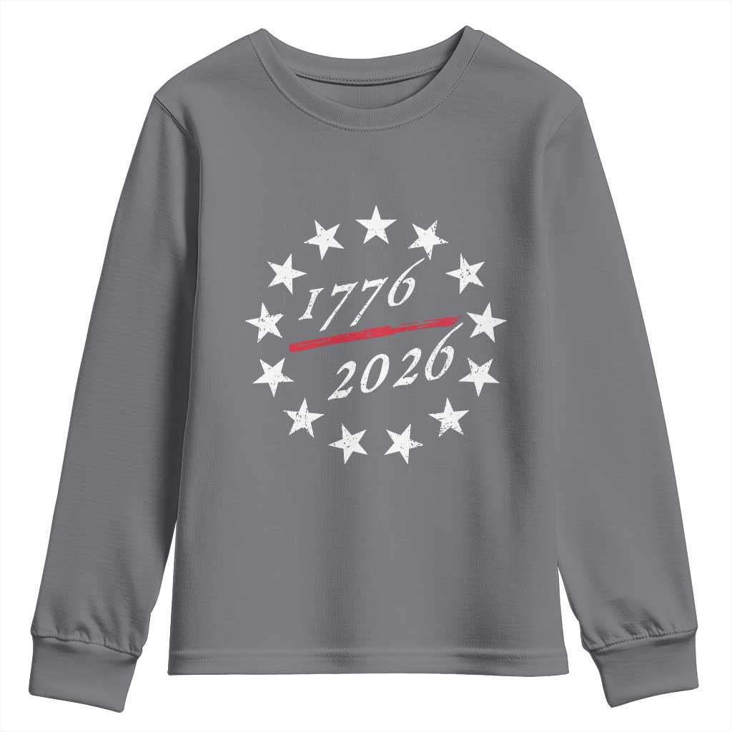 250 Years America Anniversary Youth Sweatshirt 13 Stars 1776 2026 250th Independence Day