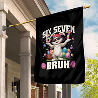 Funny Easter Day Six Seven Bruh Garden Flag 67 Bunny Easter Eggs