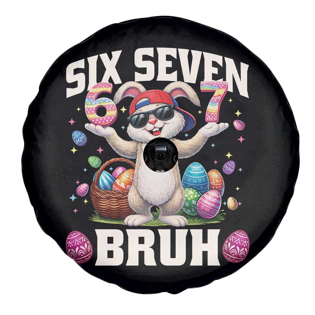 Funny Easter Day Six Seven Bruh Spare Tire Cover 67 Bunny Easter Eggs