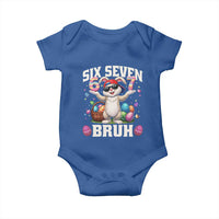 Funny Easter Day Six Seven Bruh Baby Onesie 67 Bunny Easter Eggs