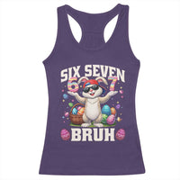 Funny Easter Day Six Seven Bruh Racerback Tank Top 67 Bunny Easter Eggs