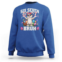 Funny Easter Day Six Seven Bruh Sweatshirt 67 Bunny Easter Eggs