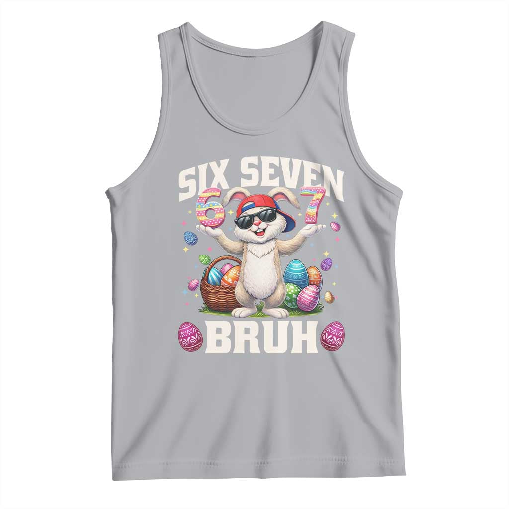 Funny Easter Day Six Seven Bruh Tank Top 67 Bunny Easter Eggs