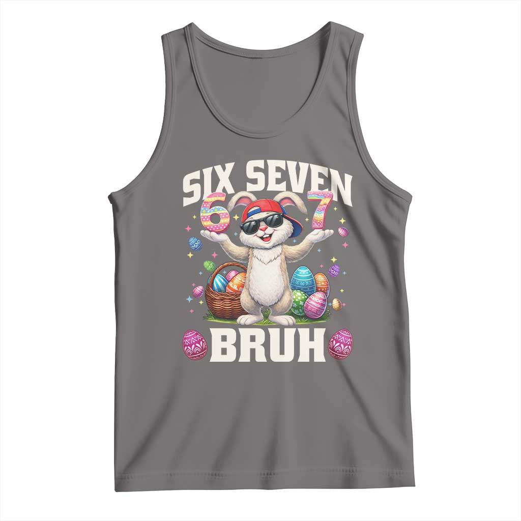 Funny Easter Day Six Seven Bruh Tank Top 67 Bunny Easter Eggs