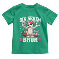 Funny Easter Day Six Seven Bruh Toddler T Shirt 67 Bunny Easter Eggs