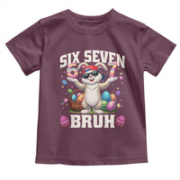 Funny Easter Day Six Seven Bruh Toddler T Shirt 67 Bunny Easter Eggs
