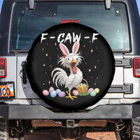 Funny Easter Day F Caw F Chicken Bunny Rooster Meme Spare Tire Cover