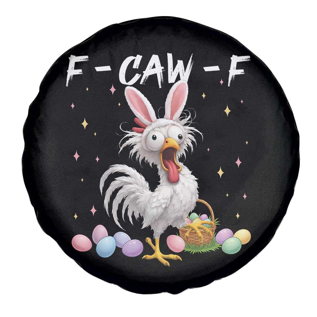 Funny Easter Day F Caw F Chicken Bunny Rooster Meme Spare Tire Cover