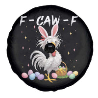 Funny Easter Day F Caw F Chicken Bunny Rooster Meme Spare Tire Cover