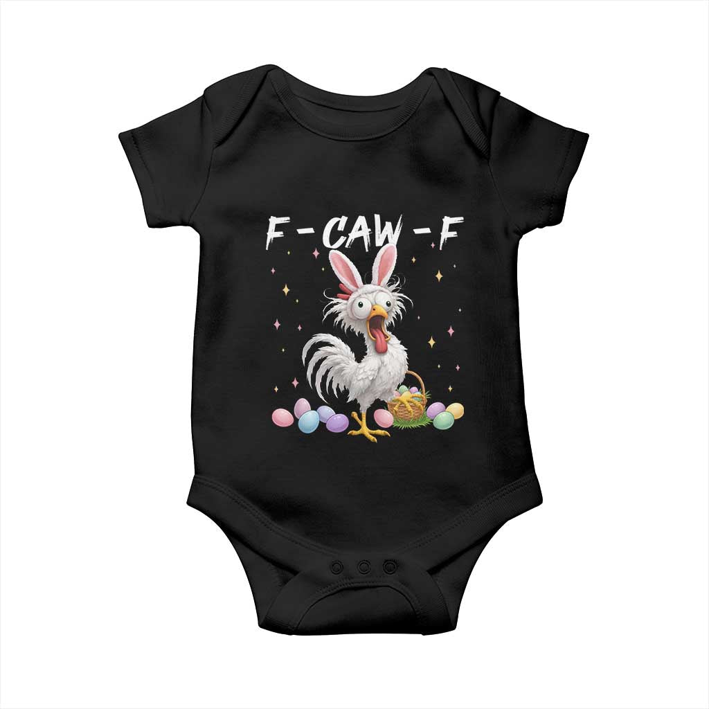 Funny Easter Day F Caw F Chicken Bunny Rooster Meme Baby Onesie