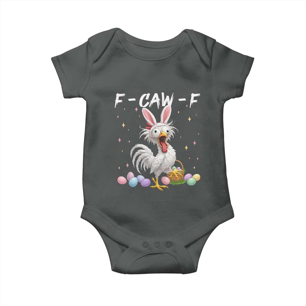 Funny Easter Day F Caw F Chicken Bunny Rooster Meme Baby Onesie