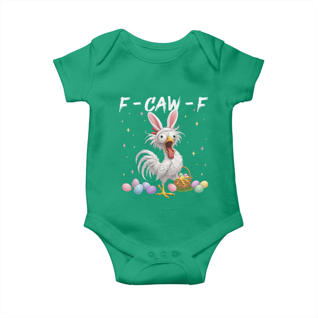 Funny Easter Day F Caw F Chicken Bunny Rooster Meme Baby Onesie
