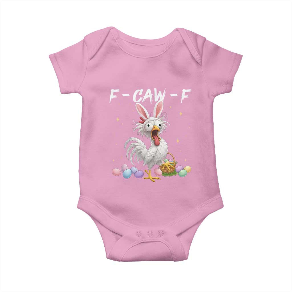 Funny Easter Day F Caw F Chicken Bunny Rooster Meme Baby Onesie