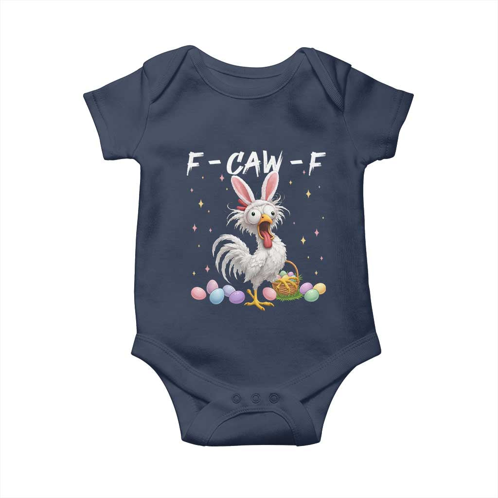 Funny Easter Day F Caw F Chicken Bunny Rooster Meme Baby Onesie