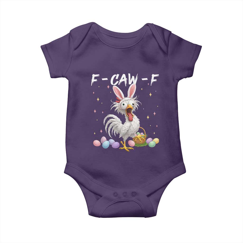 Funny Easter Day F Caw F Chicken Bunny Rooster Meme Baby Onesie